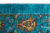3x10 Turquoise and Multicolor Turkish Tribal Runner
