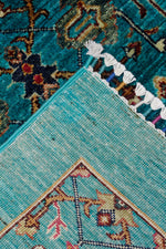 3x10 Turquoise and Multicolor Turkish Tribal Runner