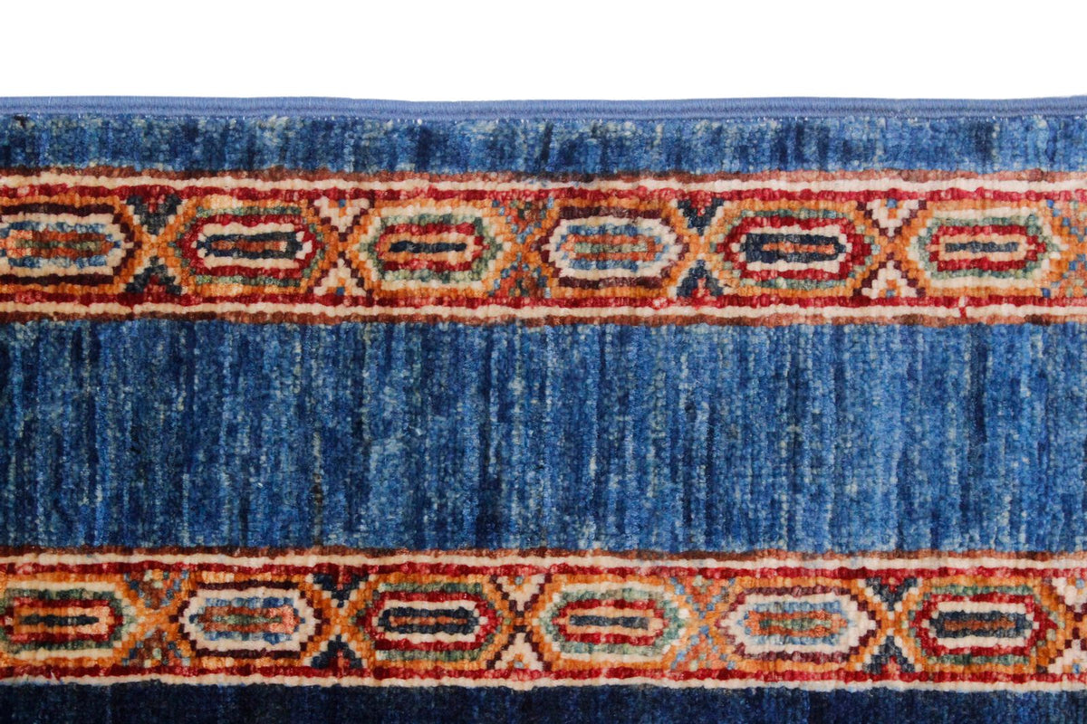 3x10 Multicolor and Blue Turkish Tribal Runner