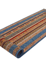 3x10 Multicolor and Blue Turkish Tribal Runner