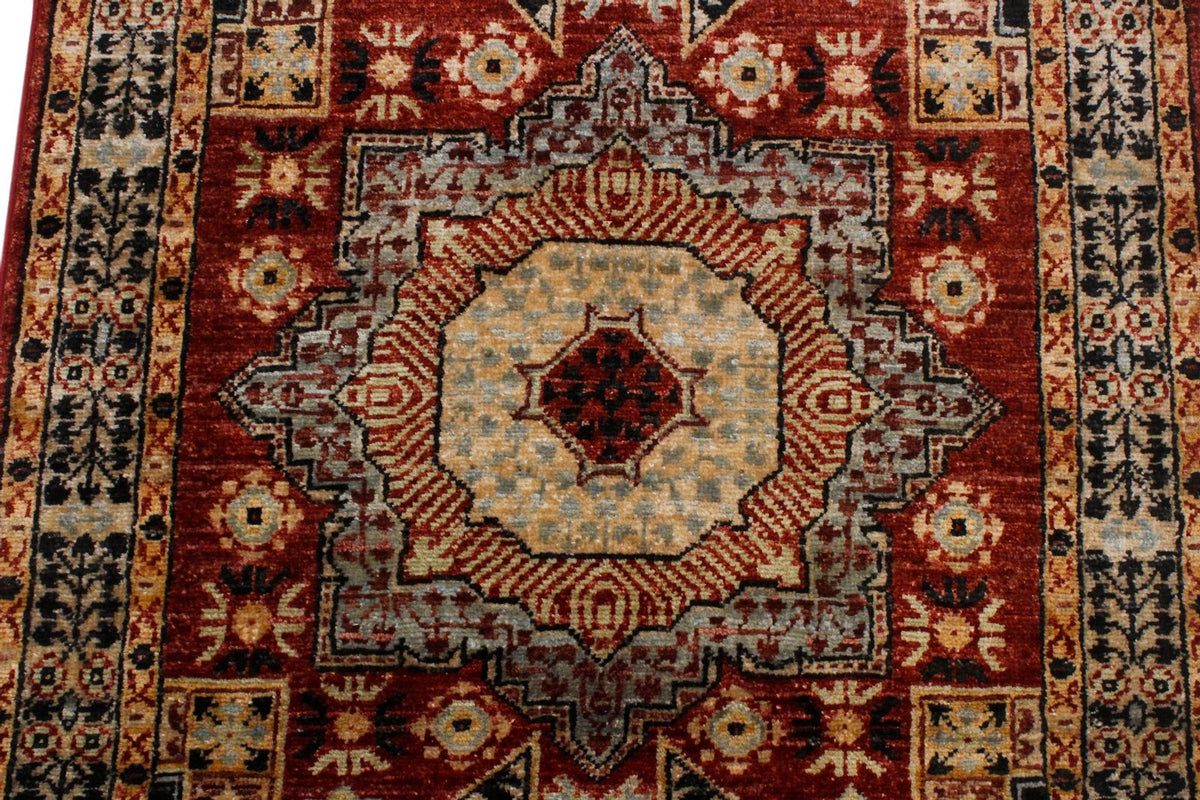 3x10 Red and Black Turkish Tribal Runner