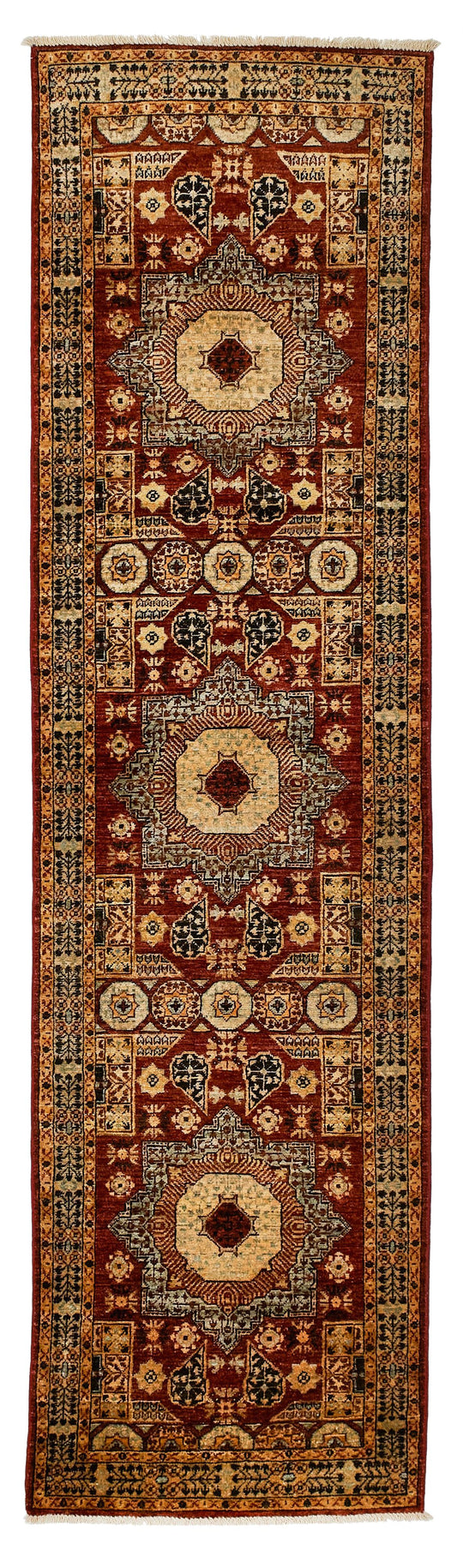 3x10 Red and Black Turkish Tribal Runner