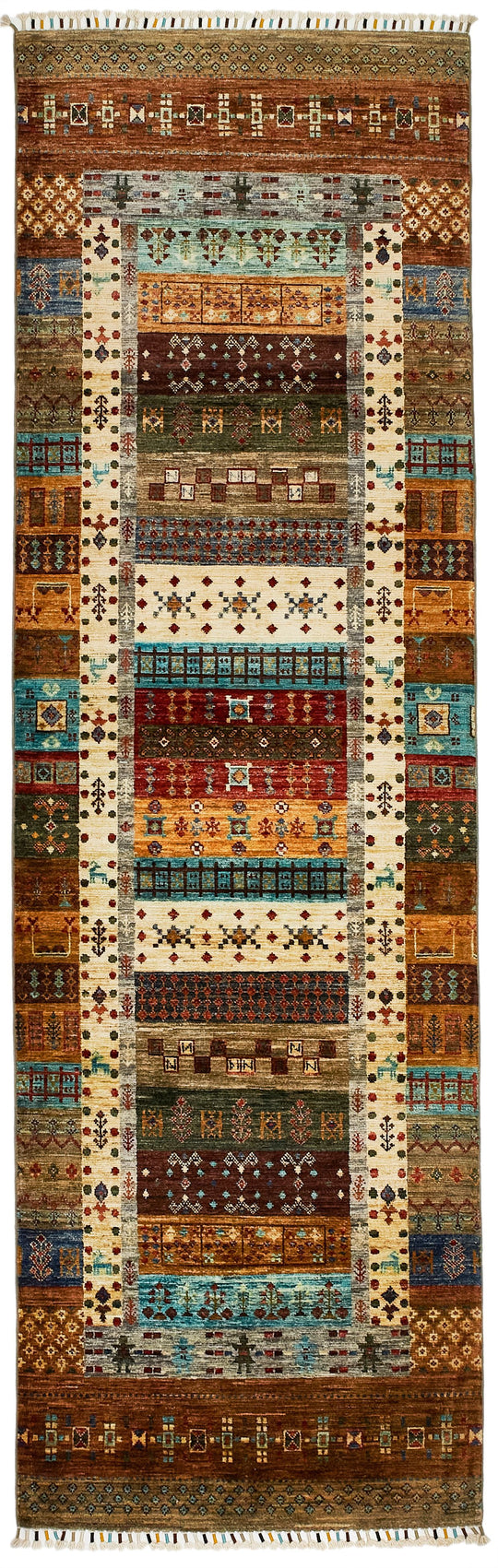 3x9 Multicolor Turkish Tribal Runner