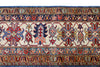 9x12 Blue and Ivory Kazak Tribal Rug