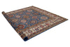 9x12 Blue and Ivory Kazak Tribal Rug