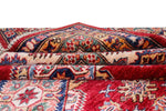 9x12 Red and Ivory Kazak Tribal Rug