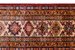 9x12 Red and Ivory Kazak Tribal Rug