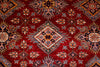 9x12 Red and Ivory Kazak Tribal Rug