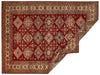 9x12 Red and Ivory Kazak Tribal Rug
