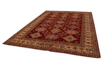 9x12 Red and Ivory Kazak Tribal Rug