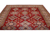 9x12 Red and Ivory Kazak Tribal Rug