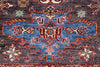 9x13 Gray and Ivory Kazak Tribal Rug