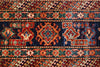 9x13 Light Blue and Navy Kazak Tribal Rug