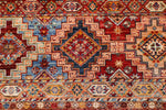 8x12 Multicolor and Red Tribal Rug