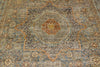 7x10 Blue and Beige Turkish Tribal Rug