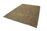 7x10 Blue and Beige Turkish Tribal Rug