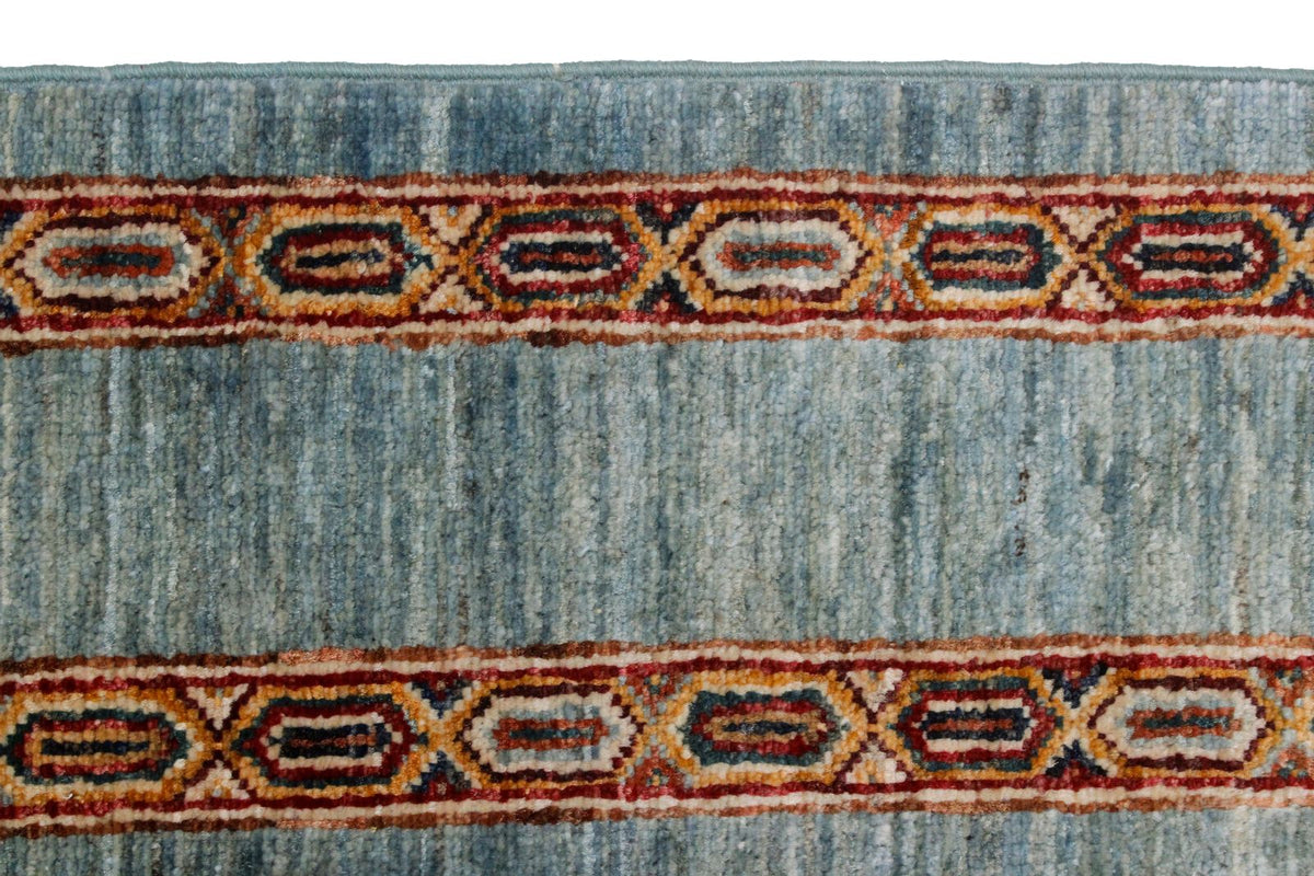 7x10 Multicolor and Blue Turkish Tribal Rug