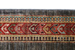 7x10 Multicolor and Gray Turkish Tribal Rug