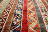 7x10 Multicolor and Gray Turkish Tribal Rug