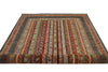 7x10 Multicolor and Gray Turkish Tribal Rug