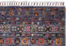 7x10 Gray and Multicolor Tribal Rug