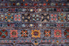 7x10 Gray and Multicolor Tribal Rug