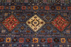 7x10 Gray and Multicolor Tribal Rug