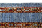7x10 Multicolor and Blue Turkish Tribal Rug
