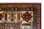 7x10 Red and Ivory Kazak Tribal Rug