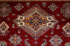 7x10 Red and Ivory Kazak Tribal Rug