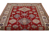 7x10 Red and Ivory Kazak Tribal Rug