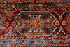 7x11 Multicolor and Red Kazak Tribal Rug