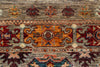6x8 Gray and Multicolor Tribal Rug