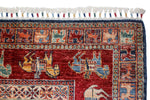 6x8 Multicolor and Red Anatolian Traditional Rug