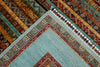 6x10 Green and Multicolor Turkish Tribal Rug