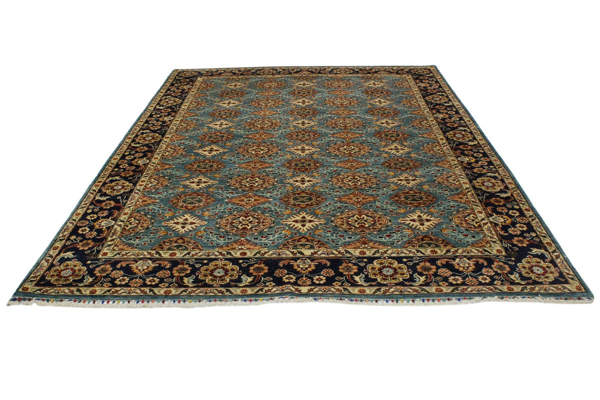 7x10 Blue and Navy Turkish Tribal Rug