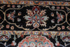 Vintage Handmade 7x10 Black and Multicolor Anatolian Turkish Tribal Distressed Area Rug