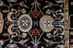 7x10 Black and Multicolor Turkish Tribal Rug