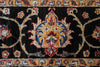 Vintage Handmade 7x10 Black and Multicolor Anatolian Turkish Tribal Distressed Area Rug