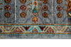Vintage Handmade 6x8 Gray and Multicolor Anatolian Turkish Tribal Distressed Area Rug