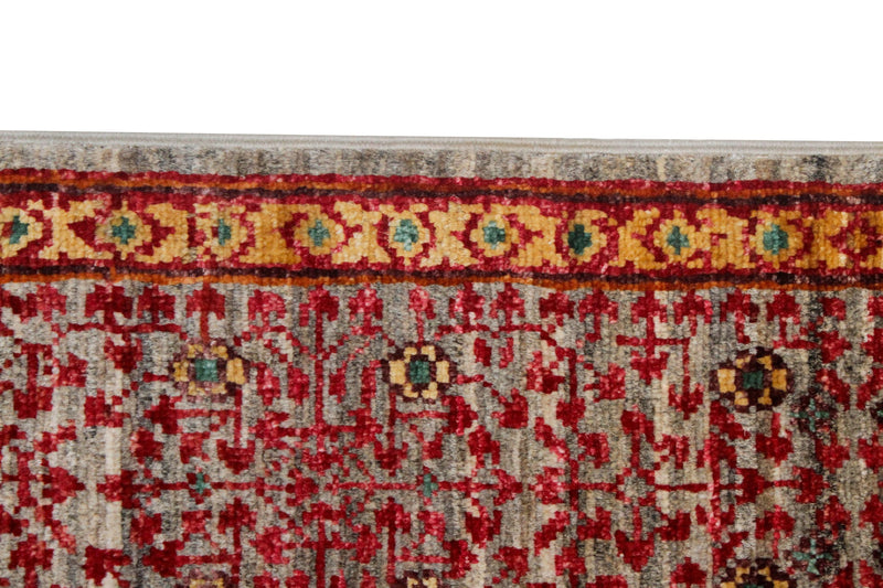 6x8 Brown and Multicolor Turkish Tribal Rug