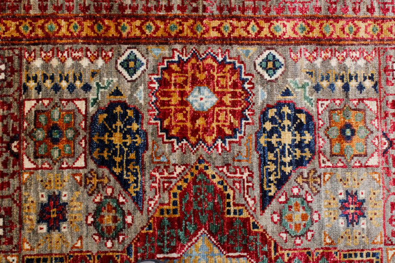 Vintage Handmade 6x8 Brown and Multicolor Anatolian Turkish Tribal Distressed Area Rug