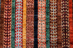 5x6 Multicolor and Red Turkish Tribal Rug