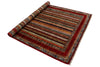 5x6 Multicolor and Red Turkish Tribal Rug