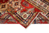 4x6 Red and Ivory Kazak Tribal Rug