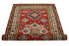 4x6 Red and Ivory Kazak Tribal Rug