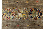 4x6 Gray and Multicolor Tribal Rug
