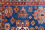 5x7 Light Blue and Ivory Kazak Tribal Rug