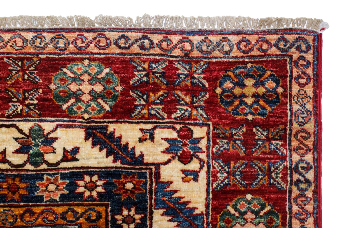 9x12 Brown and Red Kazak Tribal Rug
