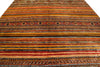 9x12 Multicolor and Red Green Tribal Rug